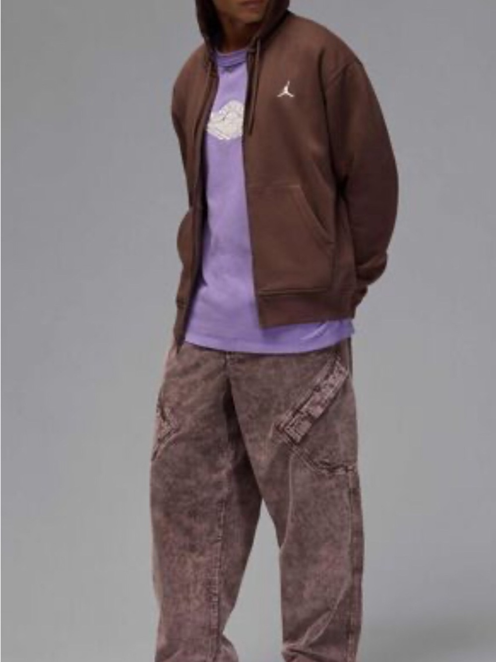 Jordan Flight Chicago Men's Corduroy Cargo Pants Barogue Brown Size Large - Picture 5 of 8